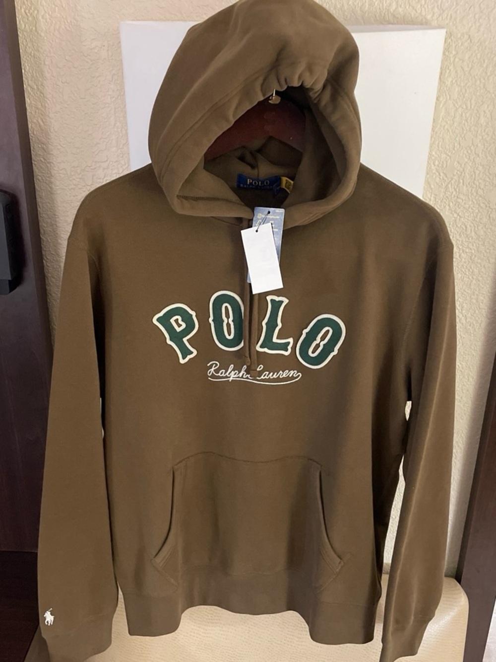 Polo by Ralph Lauren Brown Hoodie with Green Logo